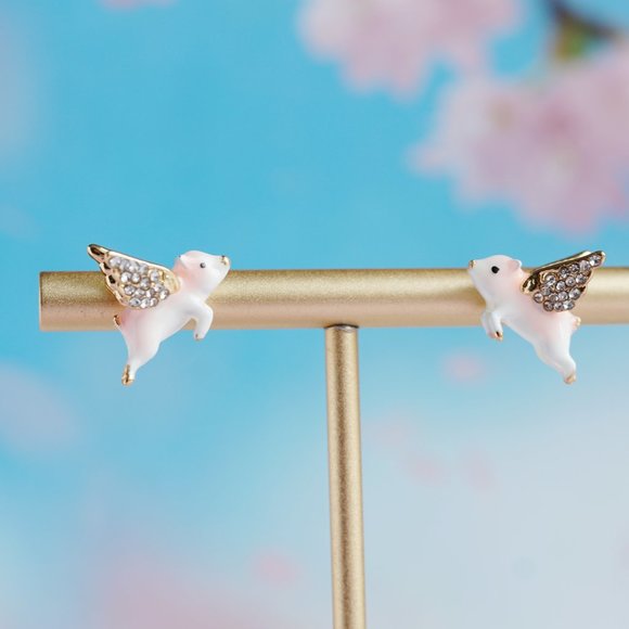 Bill skinner flying pig earrings - Picture 4 of 9